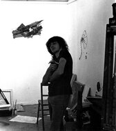 Me posing again in the first year painting studio.